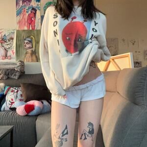 R13 white sonic youth sweatshirt